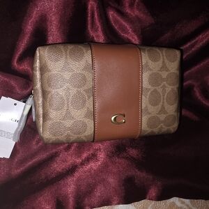 Coach Brown Signature Wristlet